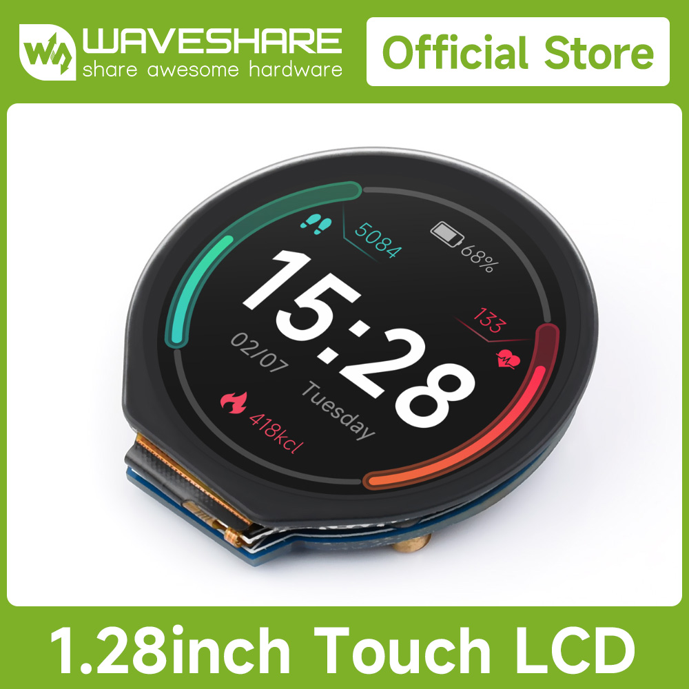 Pi Display - Módulo de exibição LCD redondo Waveshare