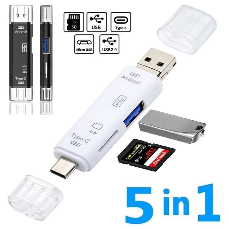 Micro Sd Card - 5 em 1 multifuncional usb 2.0