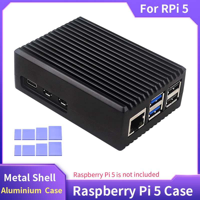 Pi 5 Case - Raspberry pi 5 concha de metal,