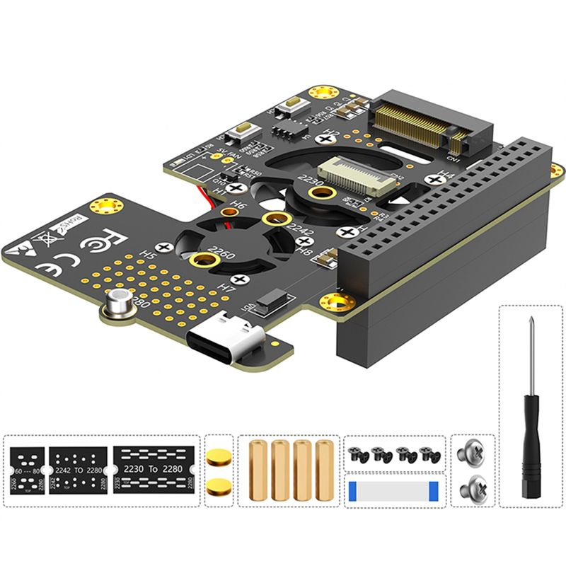 HAT PCIe para M.2 NVMe SSD 3 e - Pi 5 Case avaliação e preço