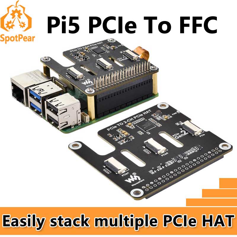 Raspberry Pi 5 PCIe para 2-CH  - Pi Cooler avaliação e preço